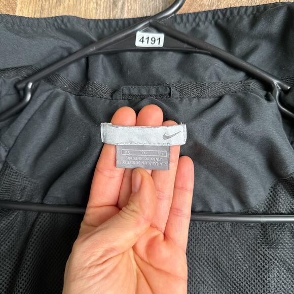 Vintage Y2K Nike Track Jacket Men's XL‎ Black Athletic Training Soccer 4191 - Picture 2 of 11